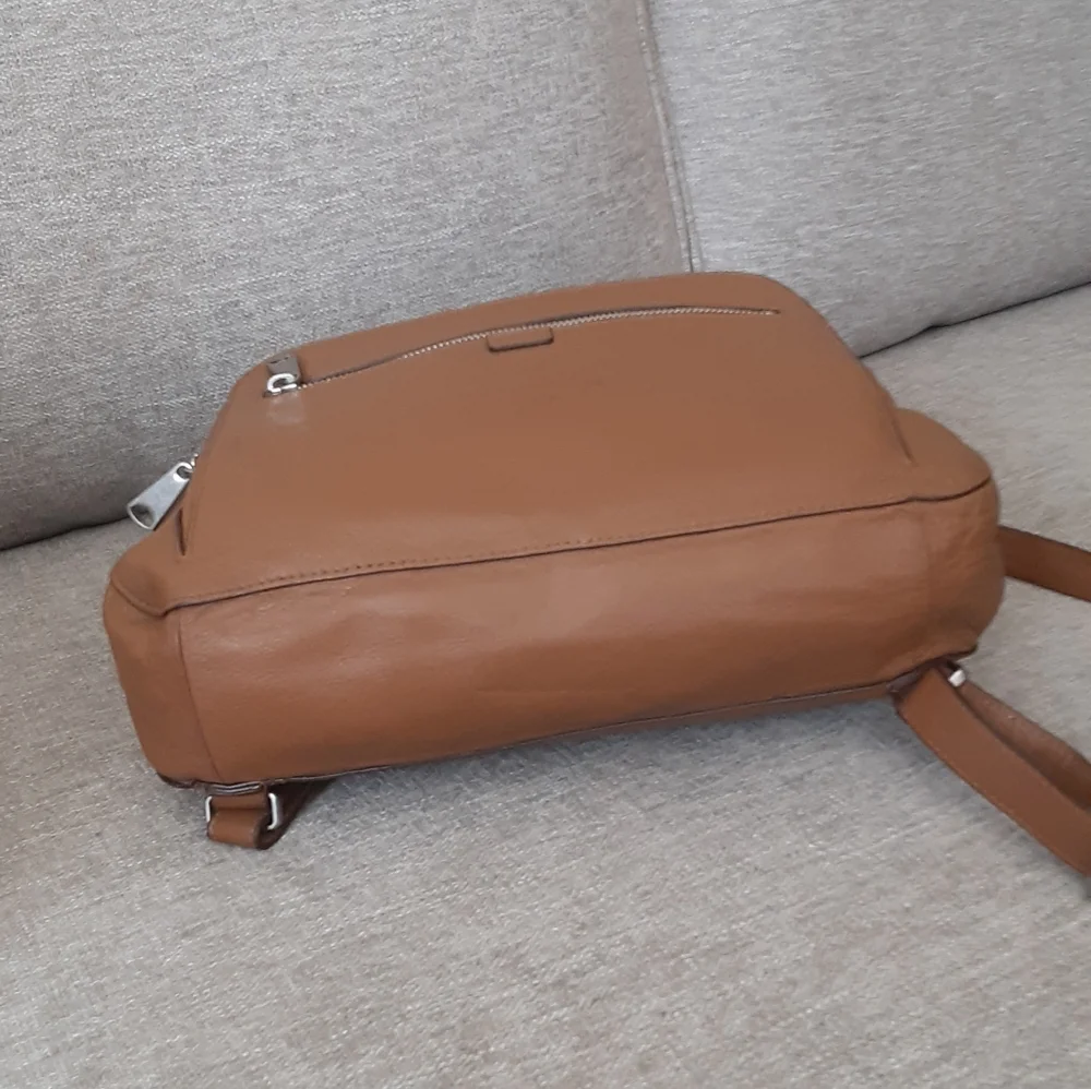 Fossil Riley English tan Leather Backpack